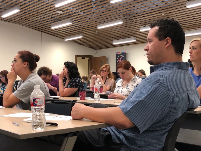 clinicians at training sitting in their seats