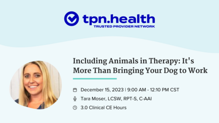 Including Animals in Therapy: It's More Than Bringing Your Dog to Work ...